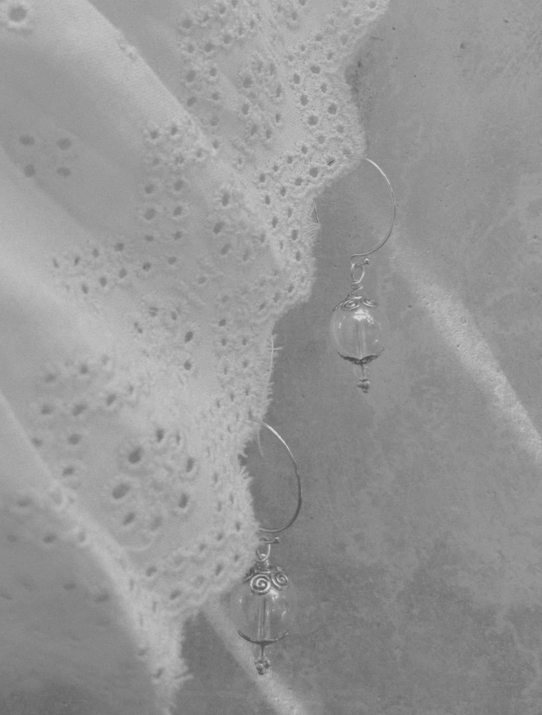 Oui Cherie Oui Nothing Complicated Glass Earrings - unique jewellery